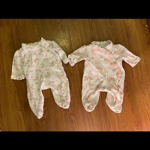 Little Me Two sized newborn sleepers.